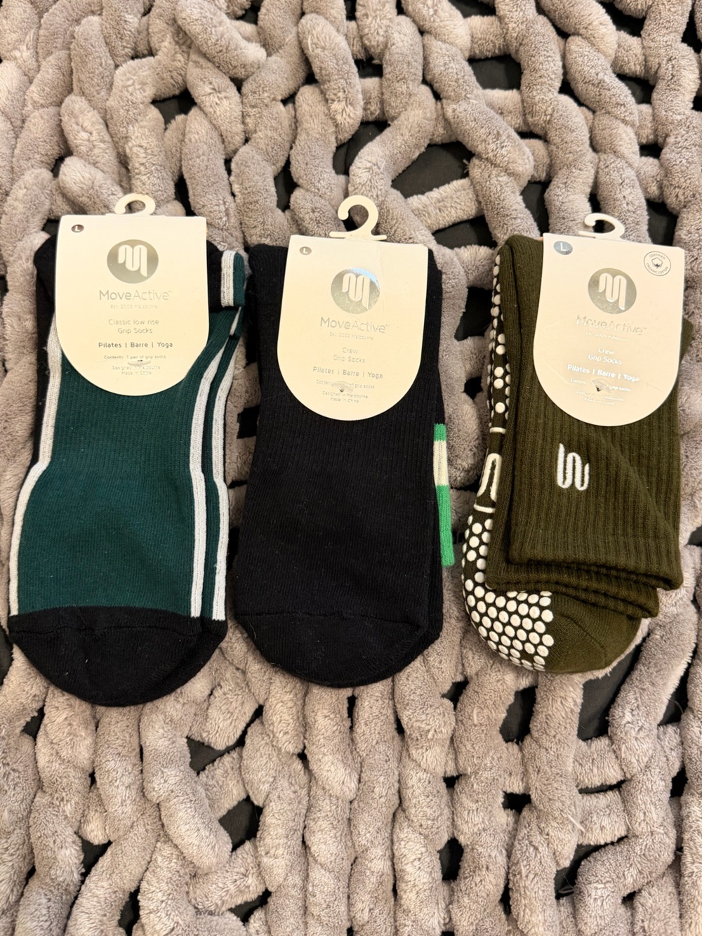 pilates grip socks - green bundle